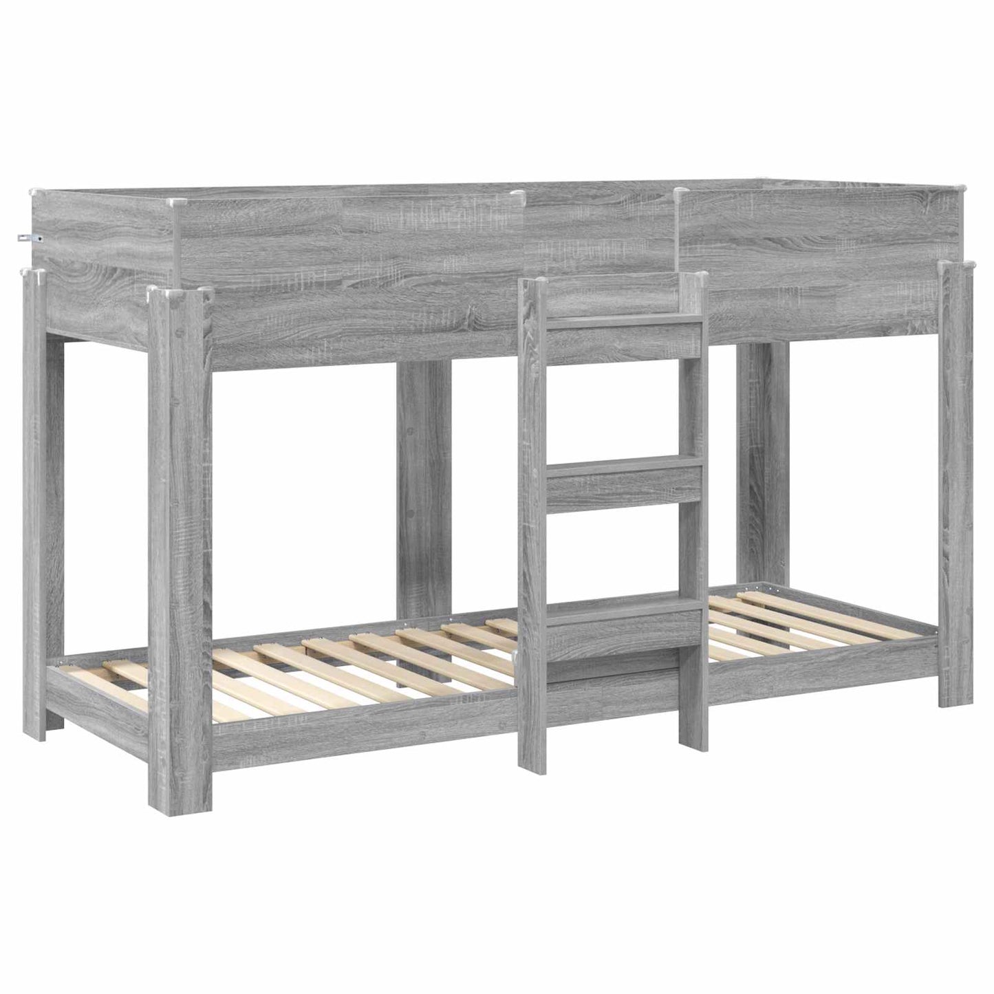 vidaXL Bunk Bed for Kids Grey Sonoma 75 x 190 cm Engineered Wood