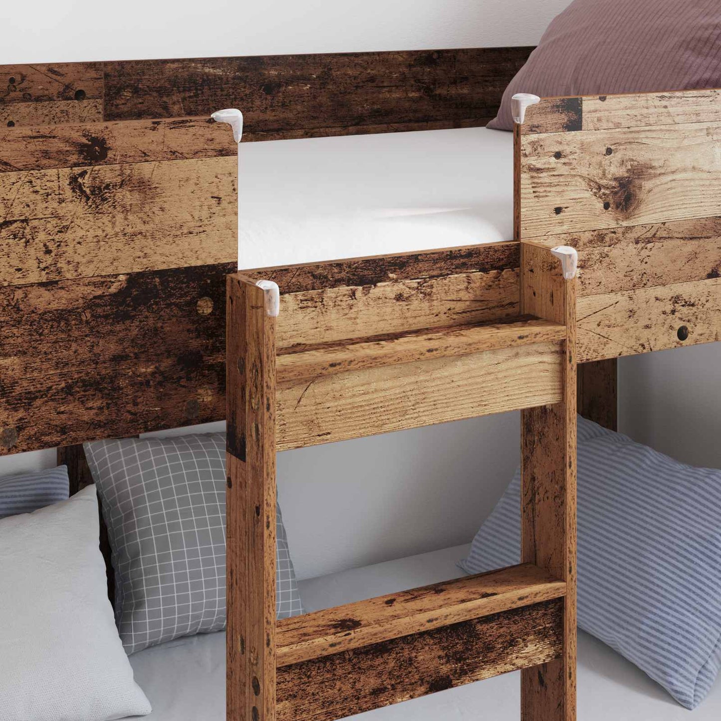 vidaXL Bunk Bed for Kids Old Wood 80 x 190 cm Engineered Wood