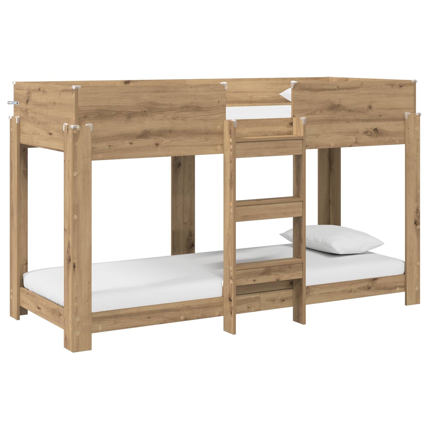 vidaXL Bunk Bed for Kids Artisan Oak 80 x 190 cm Engineered Wood