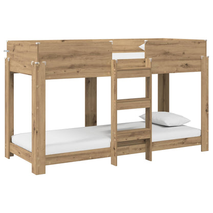 vidaXL Bunk Bed for Kids Artisan Oak 80 x 190 cm Engineered Wood