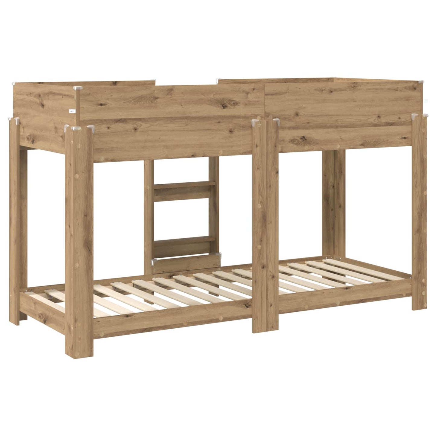 vidaXL Bunk Bed for Kids Artisan Oak 75 x 190 cm Engineered Wood