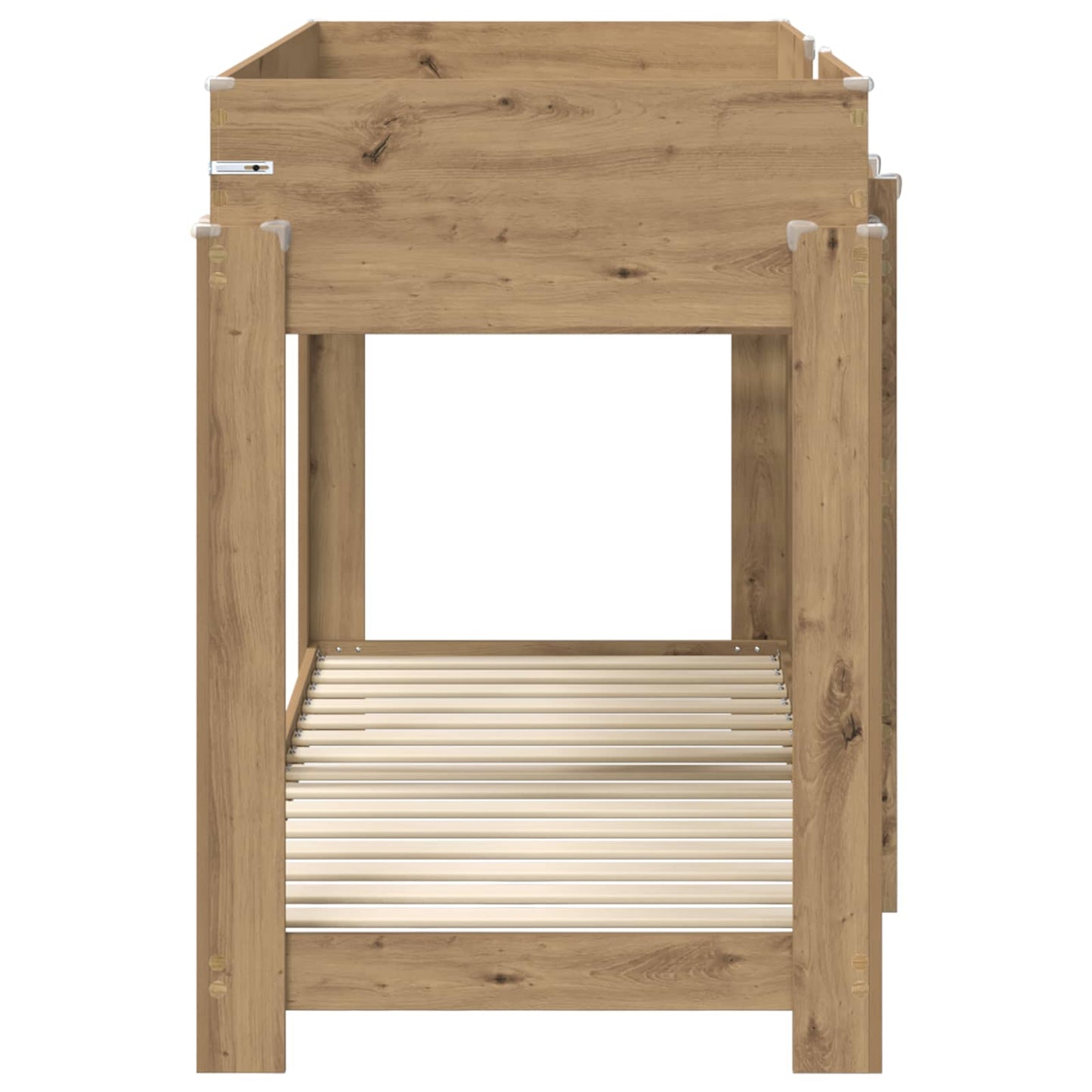 vidaXL Bunk Bed for Kids Artisan Oak 75 x 190 cm Engineered Wood