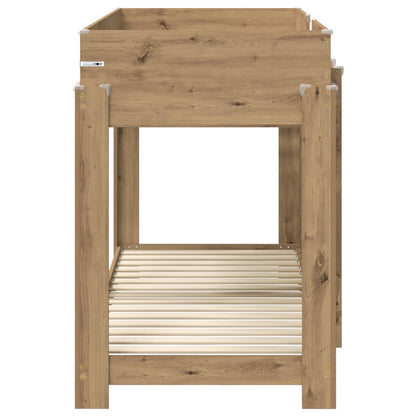 vidaXL Bunk Bed for Kids Artisan Oak 75 x 190 cm Engineered Wood