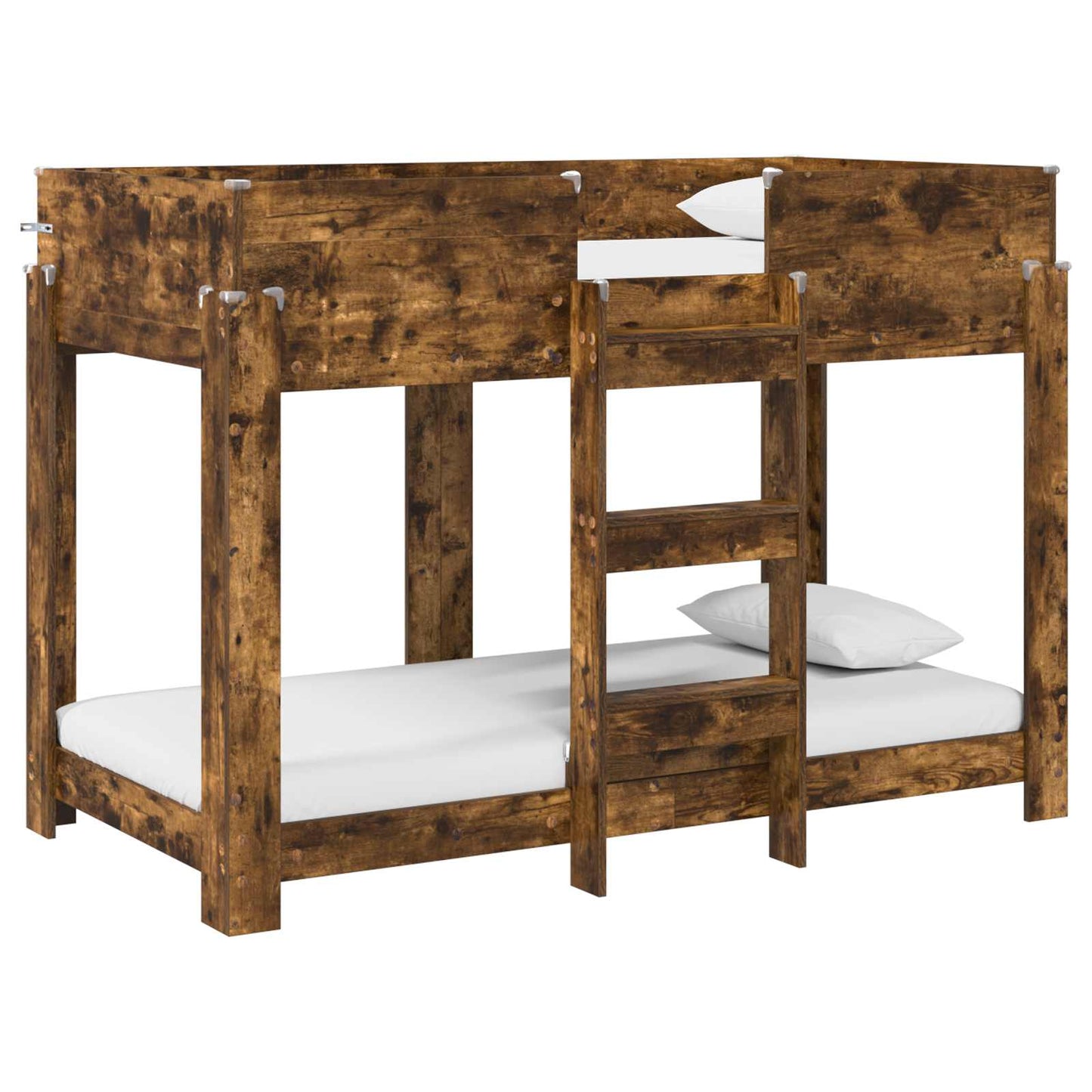 vidaXL Bunk Bed for Kids Smoked Oak 80 x 160 cm Engineered Wood