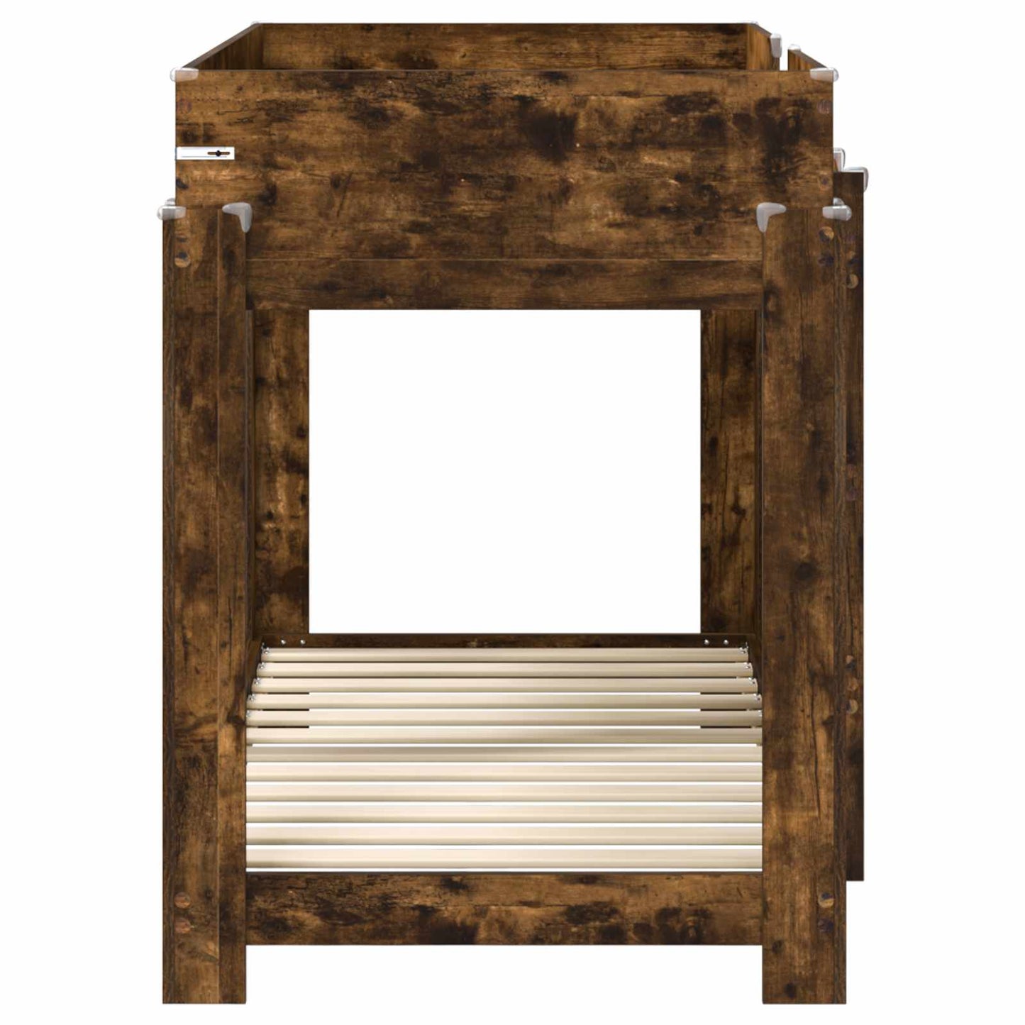 vidaXL Bunk Bed for Kids Smoked Oak 80 x 160 cm Engineered Wood