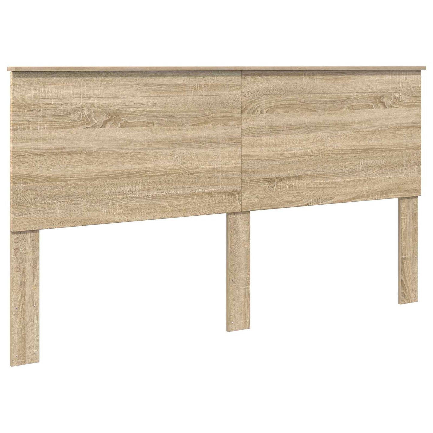 vidaXL Bed Frame with Headboard Sonoma 200 x 200 cm Solid Pine Wood