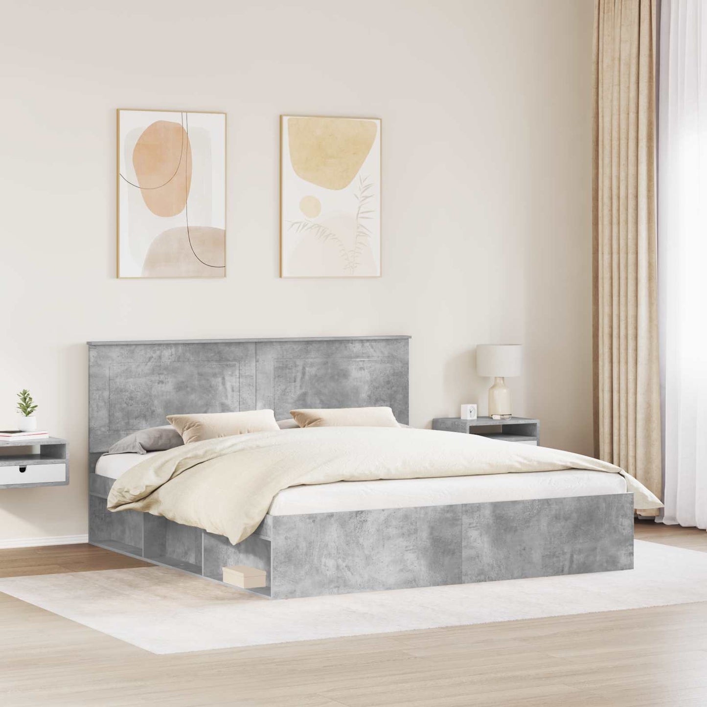 vidaXL Bed Frame with Headboard Concerte 180 x 200 cm Solid Pine Wood