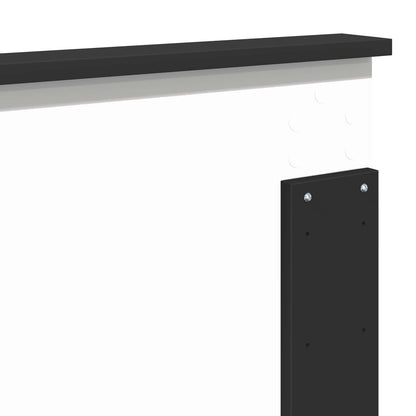 vidaXL Bed Frame with Headboard Black 160 x 200 cm Solid Pine Wood