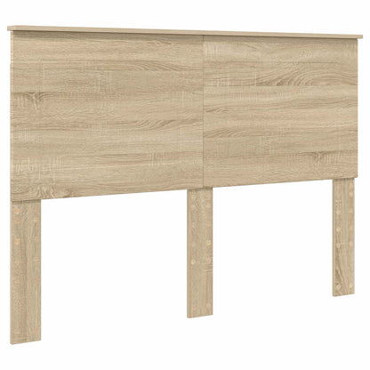 vidaXL Bed Frame with Headboard Sonoma 160 x 200 cm Solid Pine Wood