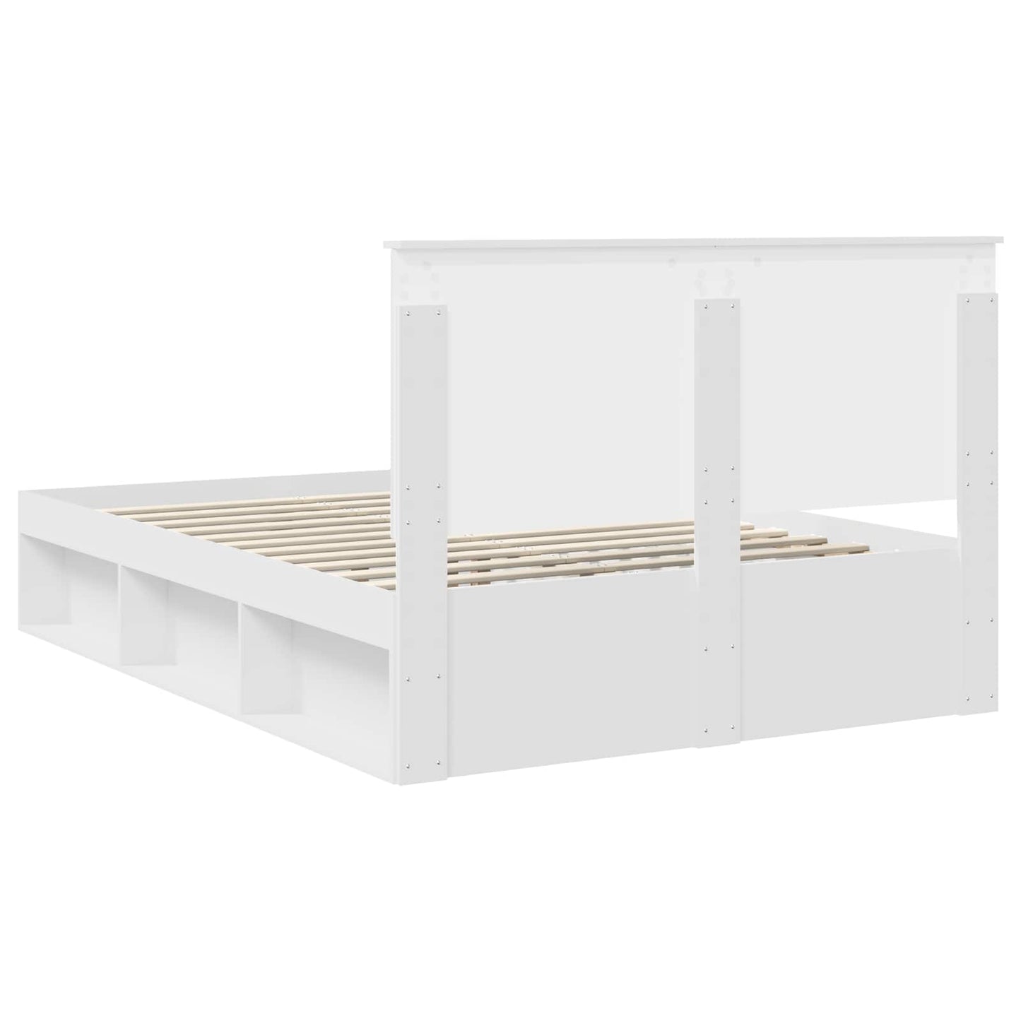 vidaXL Bed Frame with Headboard White 150 x 200 cm Solid Pine Wood