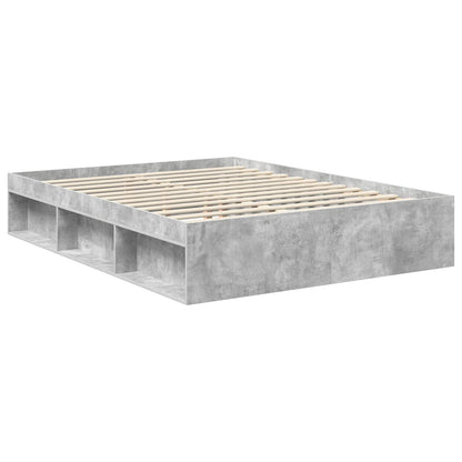 vidaXL Bed Frame Concerte Grey 150 x 200 cm Solid Pine Wood
