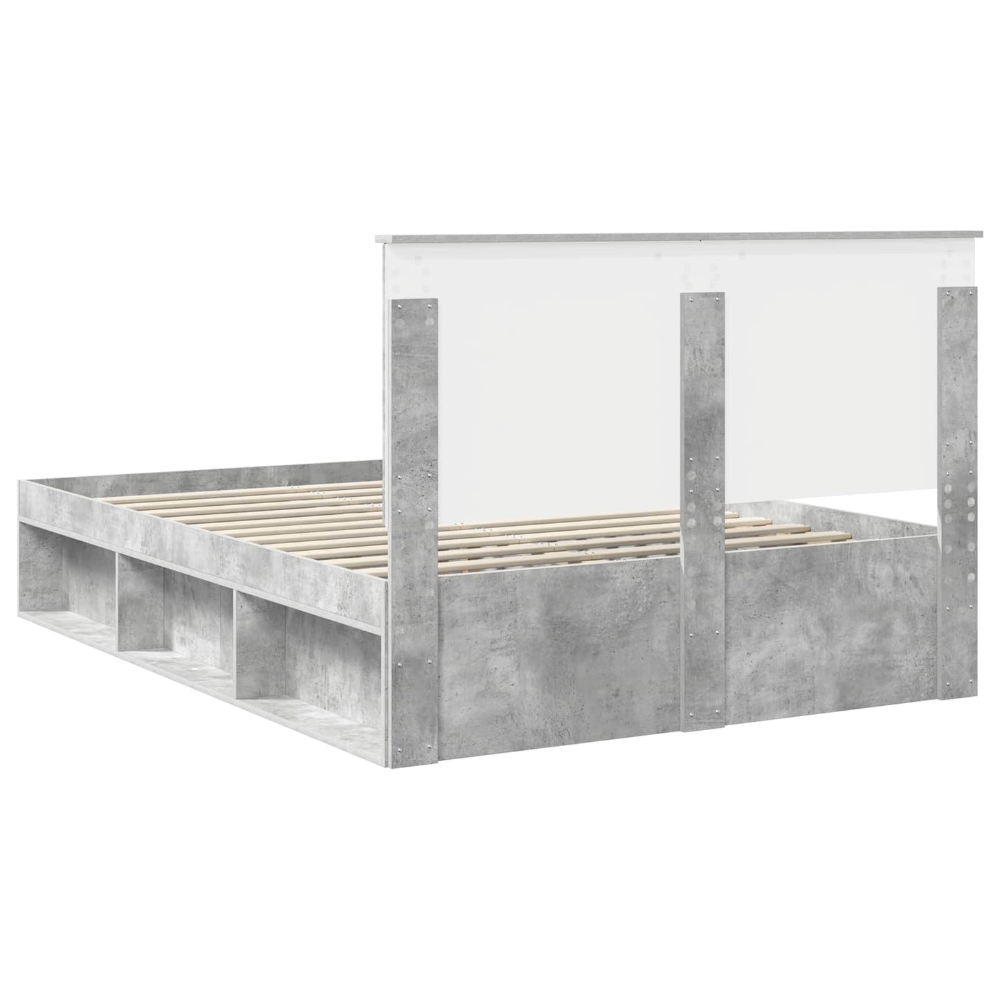 vidaXL Bed Frame Concerte Grey 150 x 200 cm Solid Pine Wood