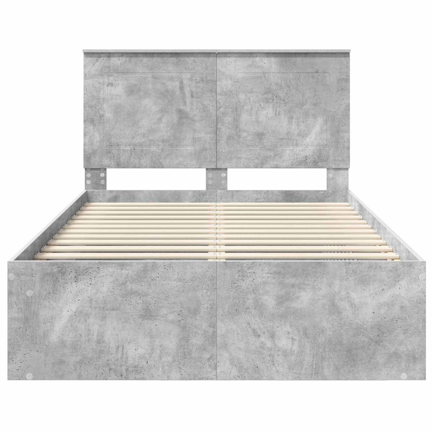 vidaXL Bed Frame Concerte Grey 135 x 190 cm Solid Pine Wood