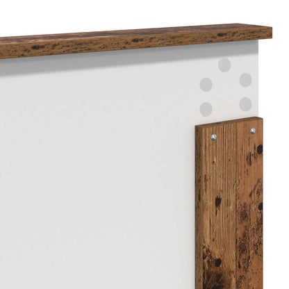 vidaXL Bed Frame with Headboard Old Wood 135 x 190 cm Solid Pine Wood