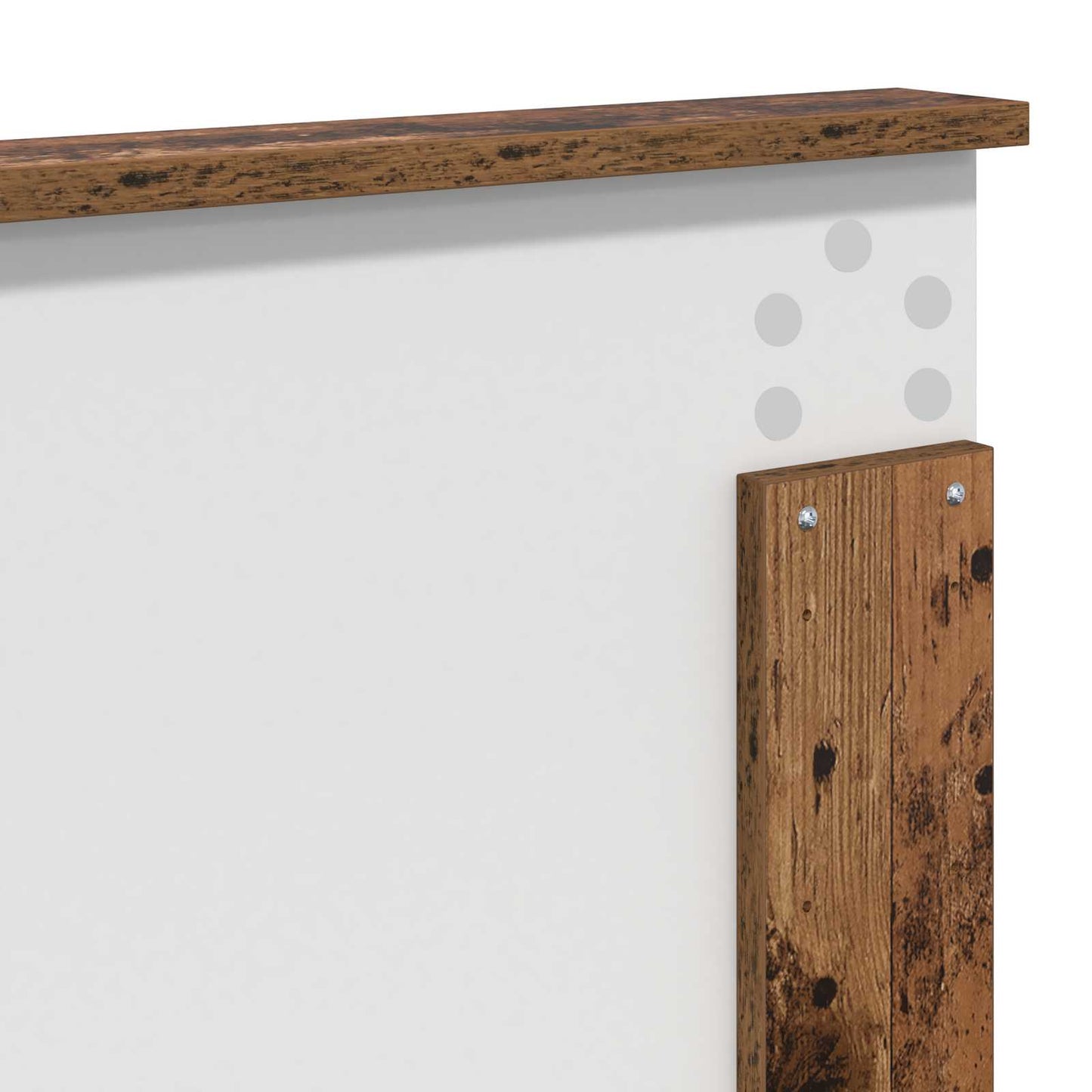 vidaXL Bed Frame with Headboard Old Wood 120 x 200 cm Solid Pine Wood