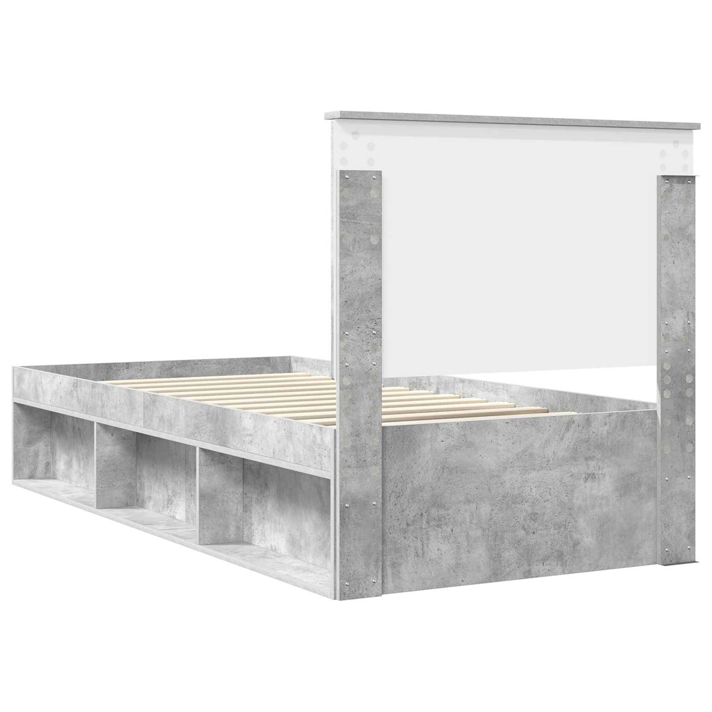 vidaXL Bed Frame Concerte Grey 100 x 200 cm Solid Pine Wood