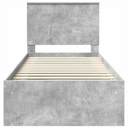 vidaXL Bed Frame Concerte Grey 100 x 200 cm Solid Pine Wood