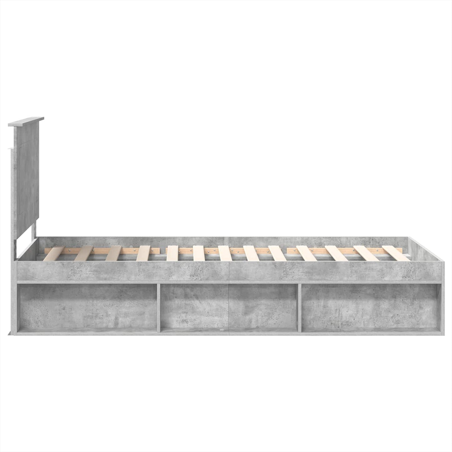 vidaXL Bed Frame Concerte Grey 100 x 200 cm Solid Pine Wood
