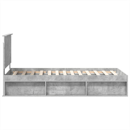 vidaXL Bed Frame Concerte Grey 100 x 200 cm Solid Pine Wood