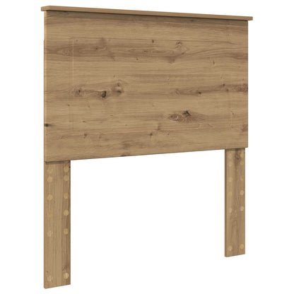 vidaXL Bed Frame Artisian Oak 100 x 200 cm Solid Pine Wood