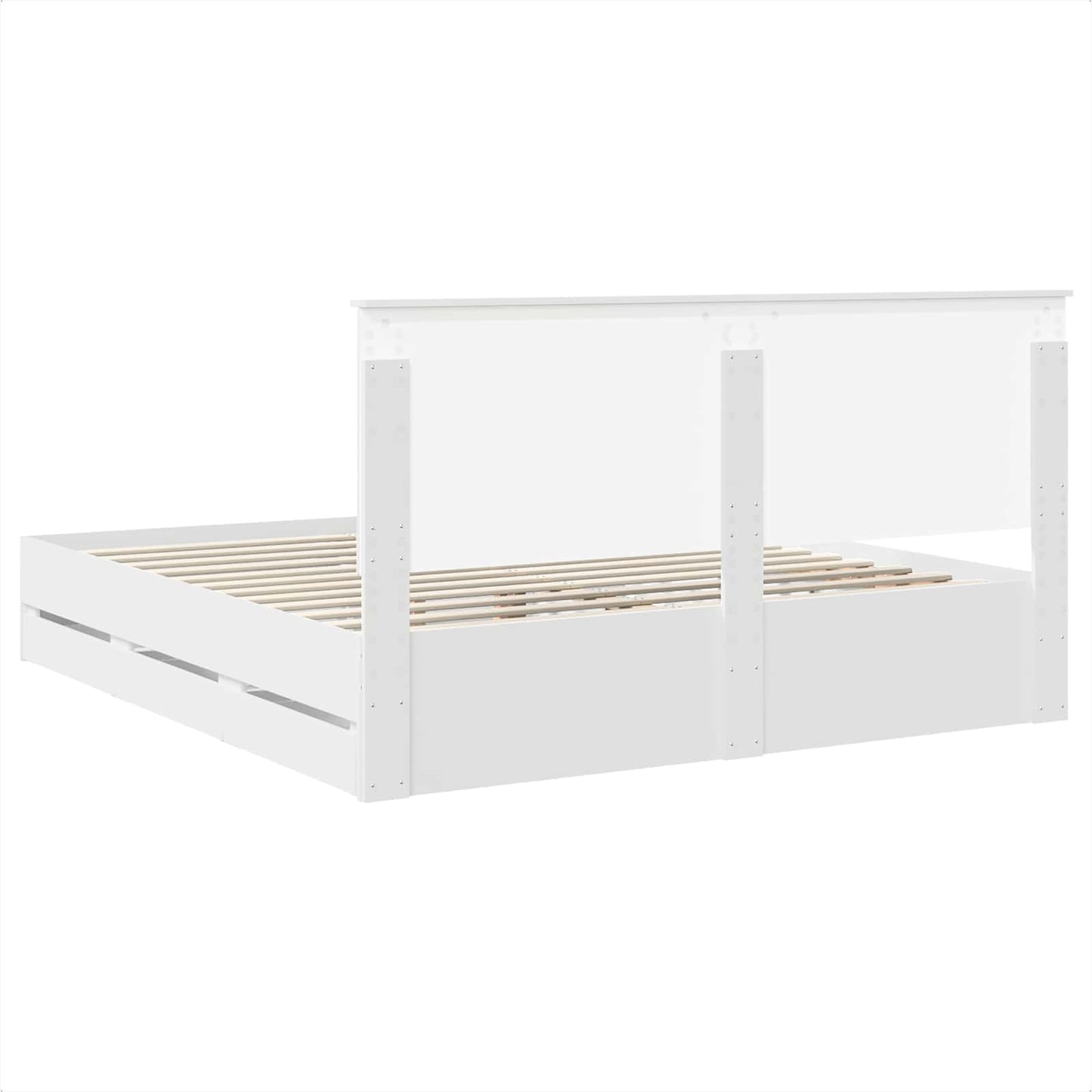 vidaXL Bed Frame with Drawer White 180 x 200 cm Engineer Wood