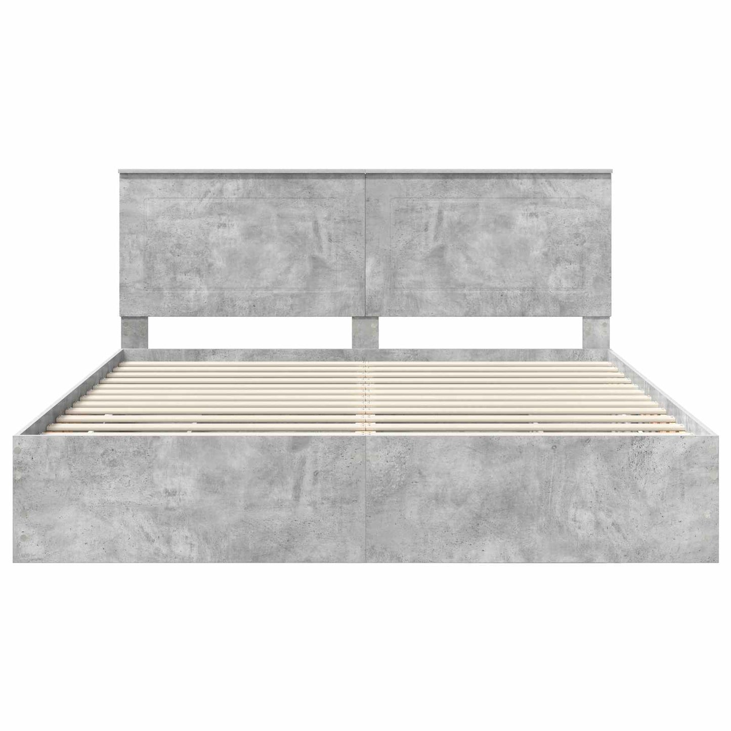 vidaXL Bed Frame with Drawer Concrete Grey 180 x 200 cm Engineer Wood