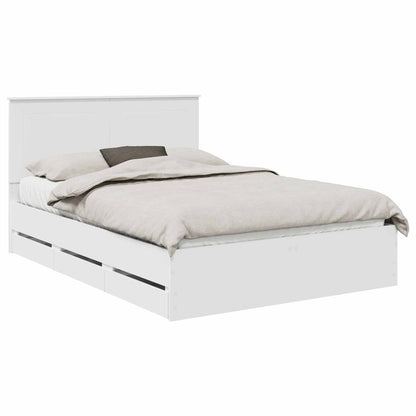 vidaXL Bed Frame with Drawer White 160 x 200 cm Engineer Wood