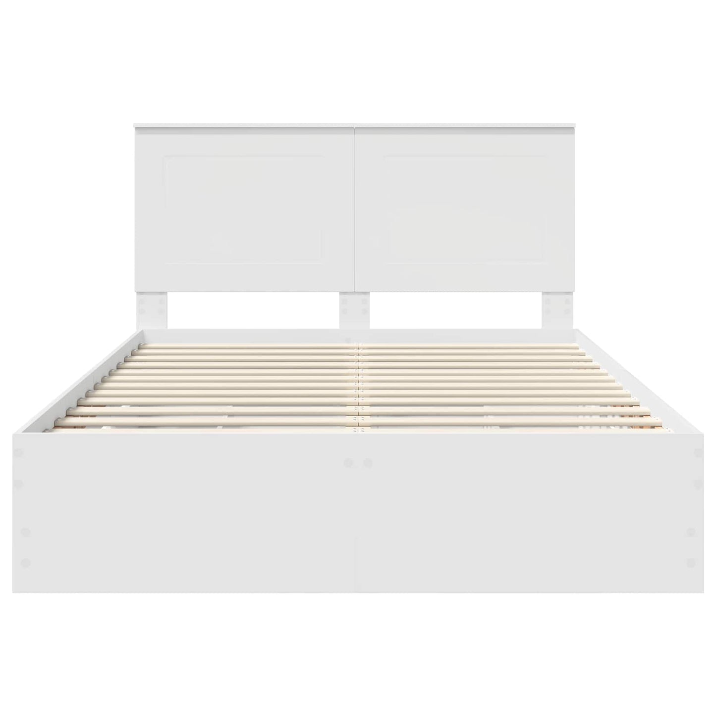vidaXL Bed Frame with Drawer White 150 x 200 cm Engineer Wood