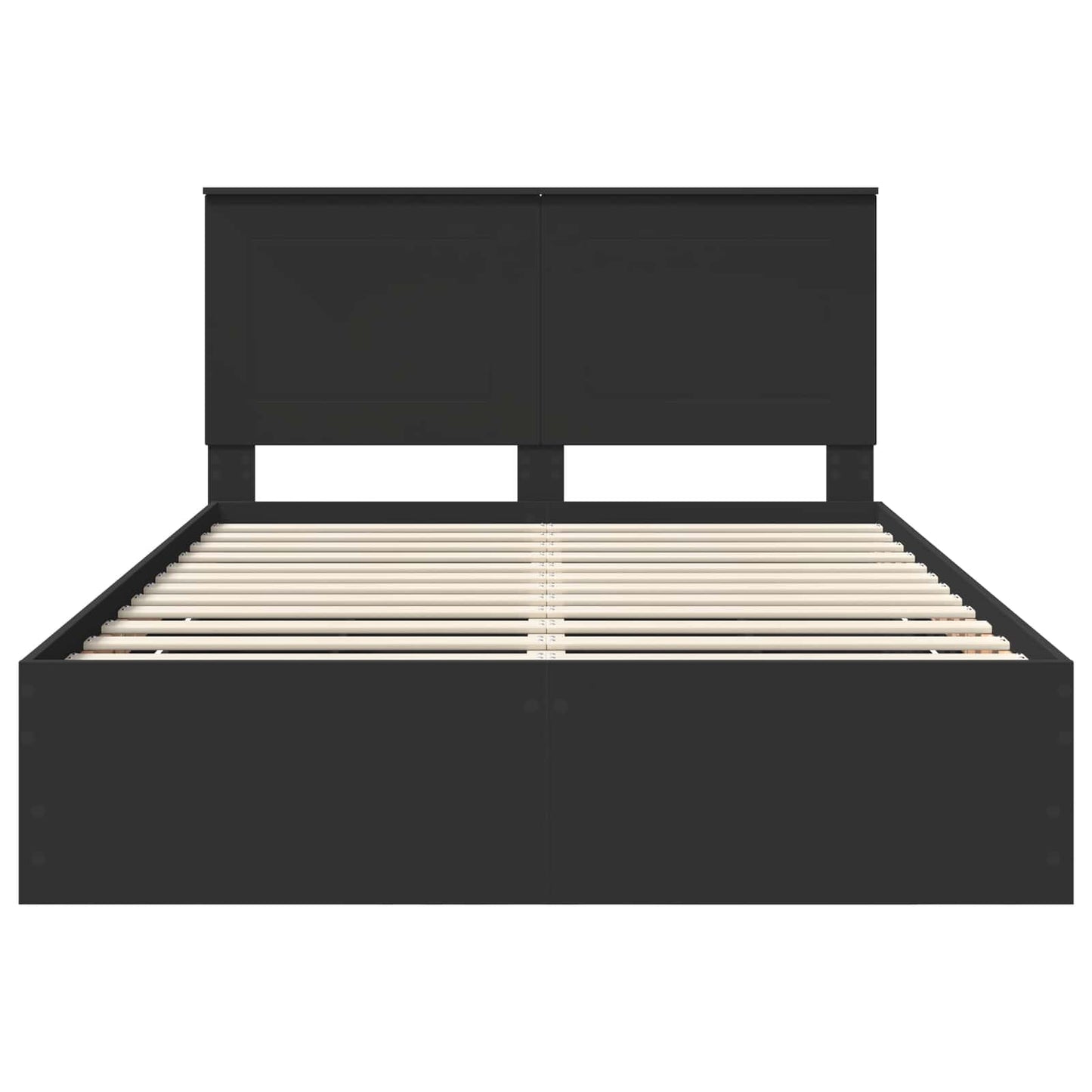 vidaXL Bed Frame with Drawer Black 140 x 200 cm Engineer Wood