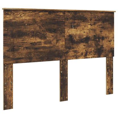 vidaXL Bed Frame with Drawer Smoked Oak 140 x 200 cm Engineer Wood