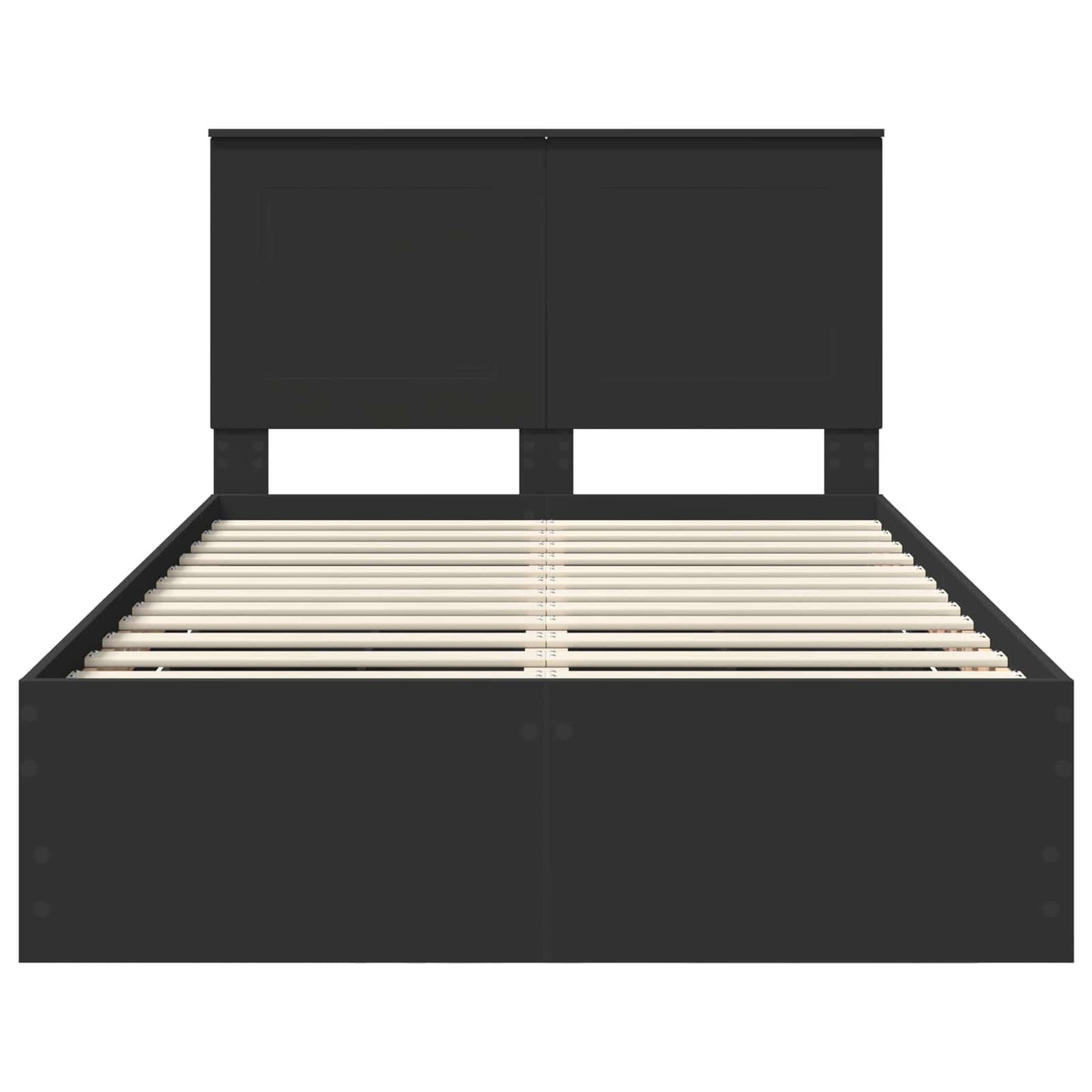 vidaXL Bed Frame with Drawer Black 120 x 190 cm Engineer Wood