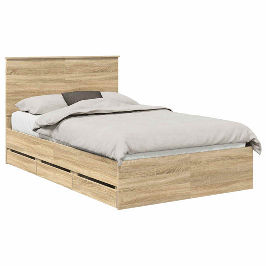 vidaXL Bed Frame Sonoma Oak Engineer Wood