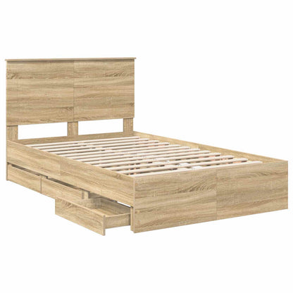 vidaXL Bed Frame Sonoma Oak Engineer Wood