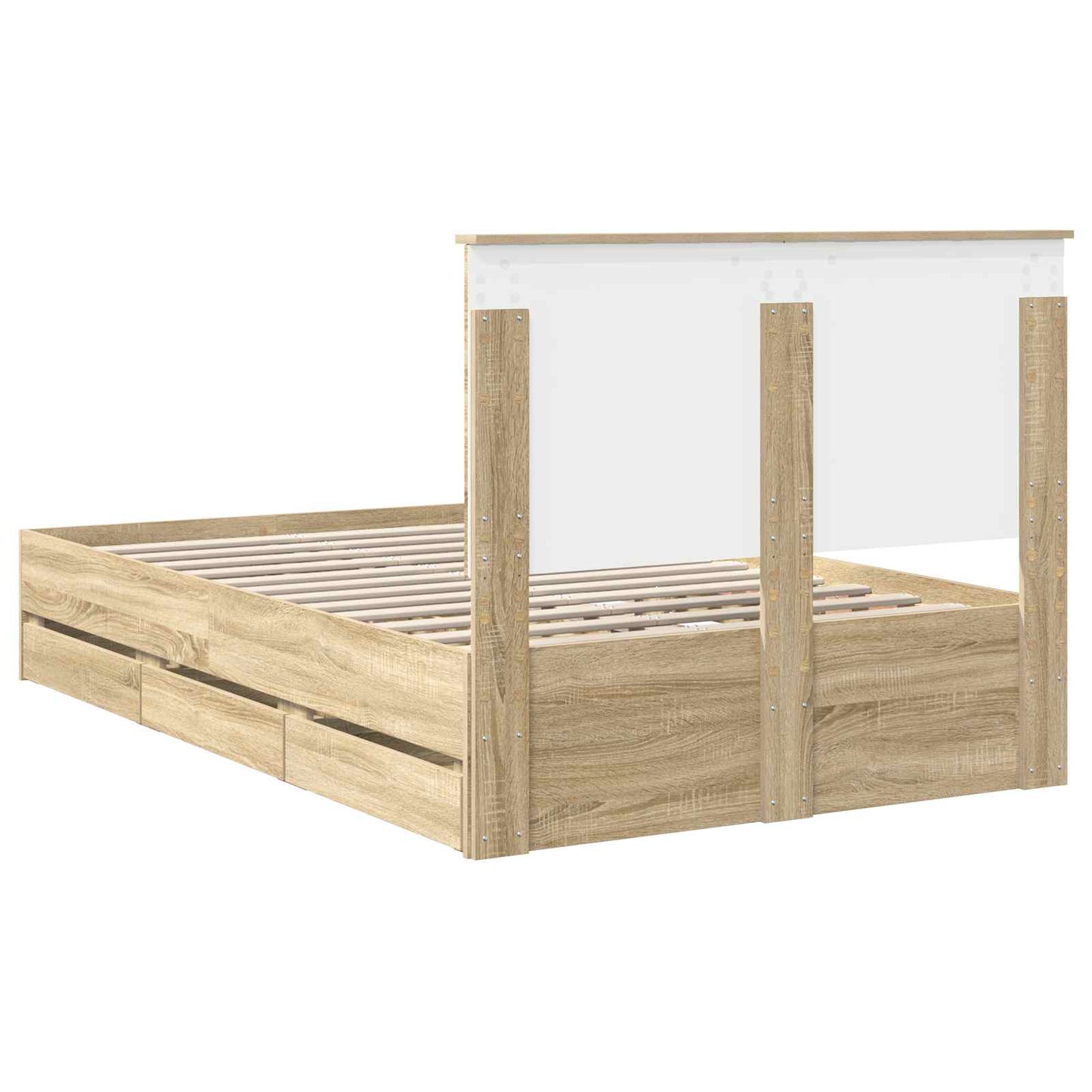 vidaXL Bed Frame Sonoma Oak Engineer Wood