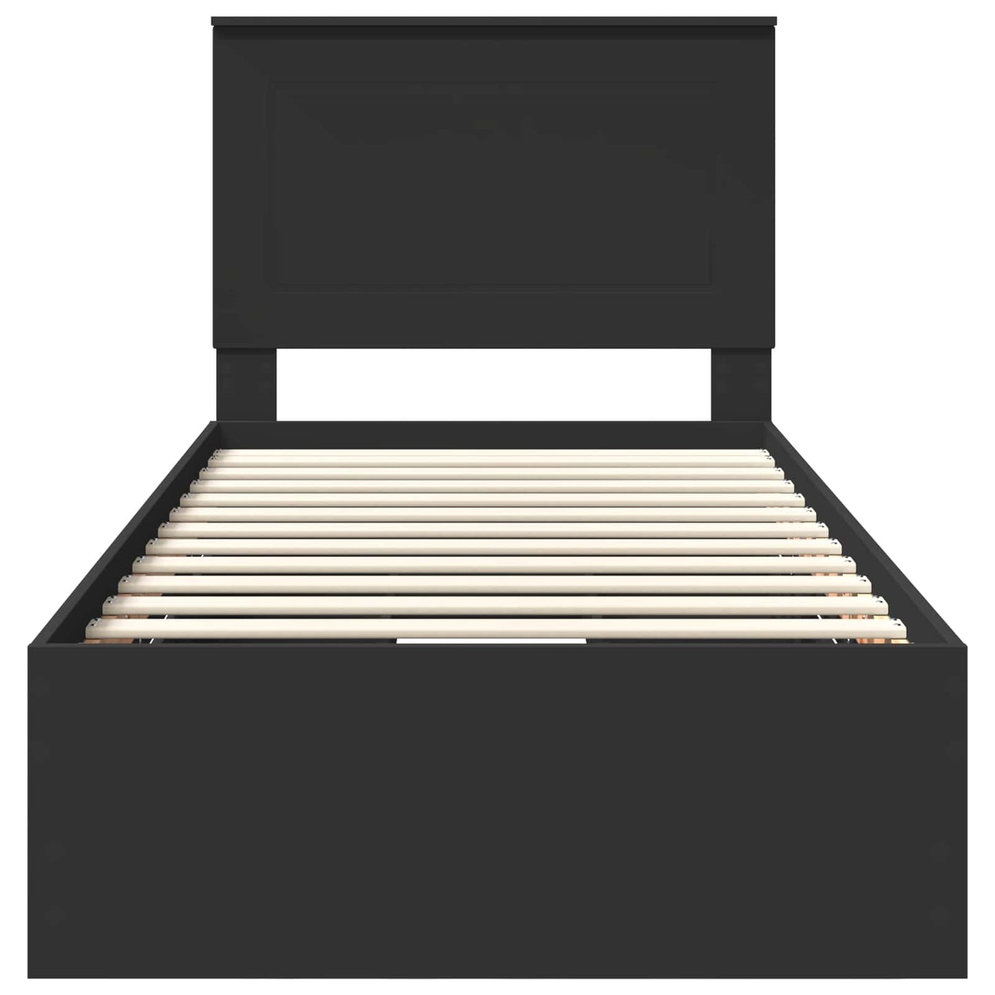 vidaXL Bed Frame with Drawer Black 100 x 200 cm Engineer Wood