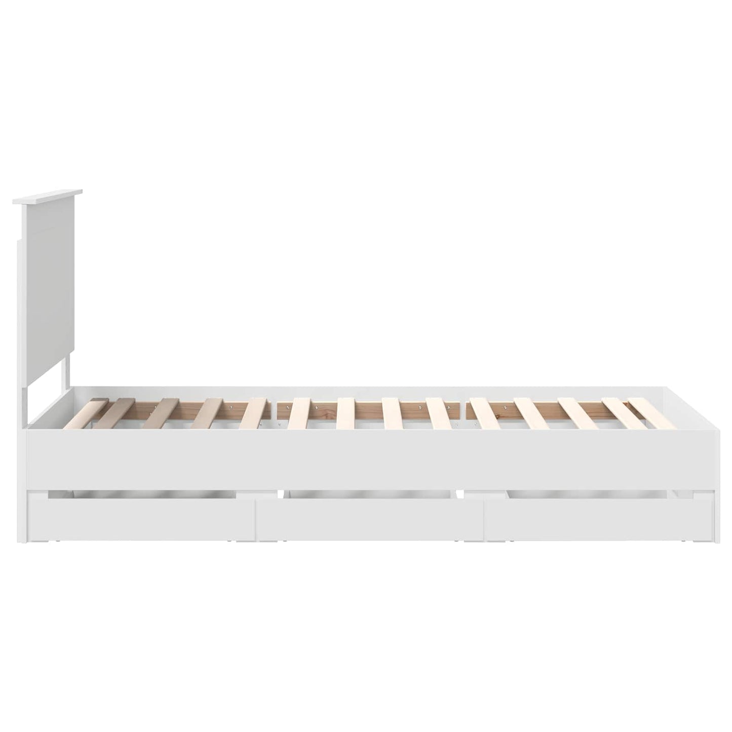 vidaXL Bed Frame with Drawer White 90 x 200 cm Engineer Wood