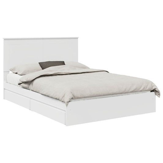 vidaXL Storage Bed with Headboard White 160 x 200 cm Engineered Wood