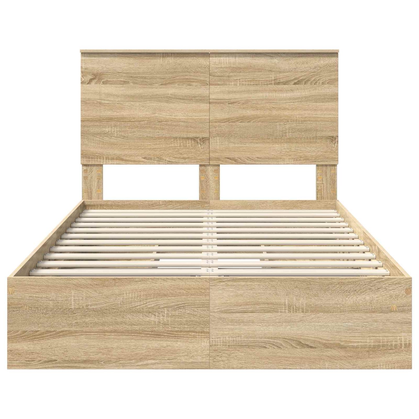 vidaXL Storage Bed with Drawer Sonoma Oak 135 x 190 cm Engineered Wood