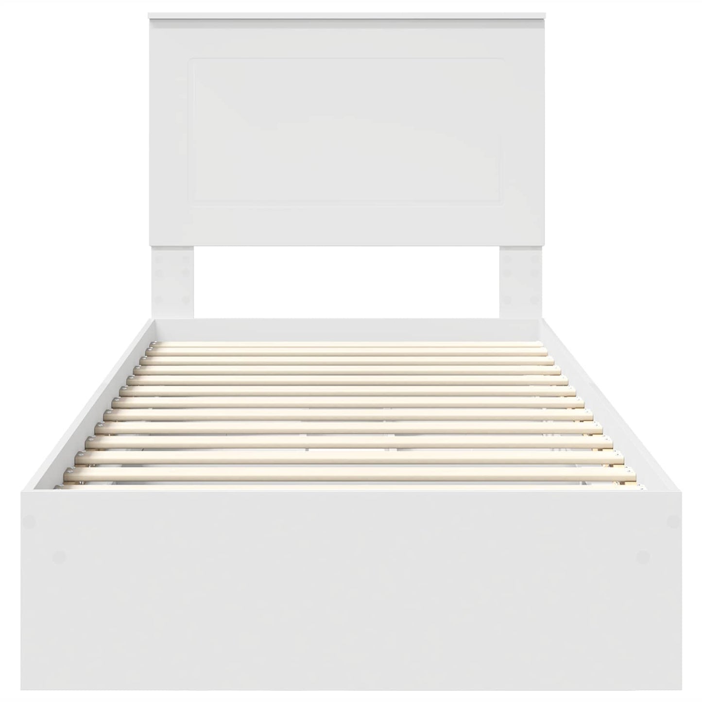 vidaXL Storage Bed with Headboard White 75 x 190 cm Engineered Wood