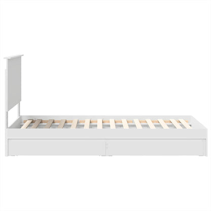 vidaXL Storage Bed with Headboard White 75 x 190 cm Engineered Wood