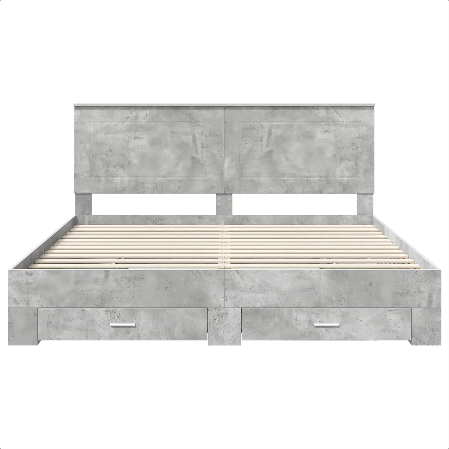 vidaXL Bed Frame Concrete Grey 180 x 200 cm Engineered Wood