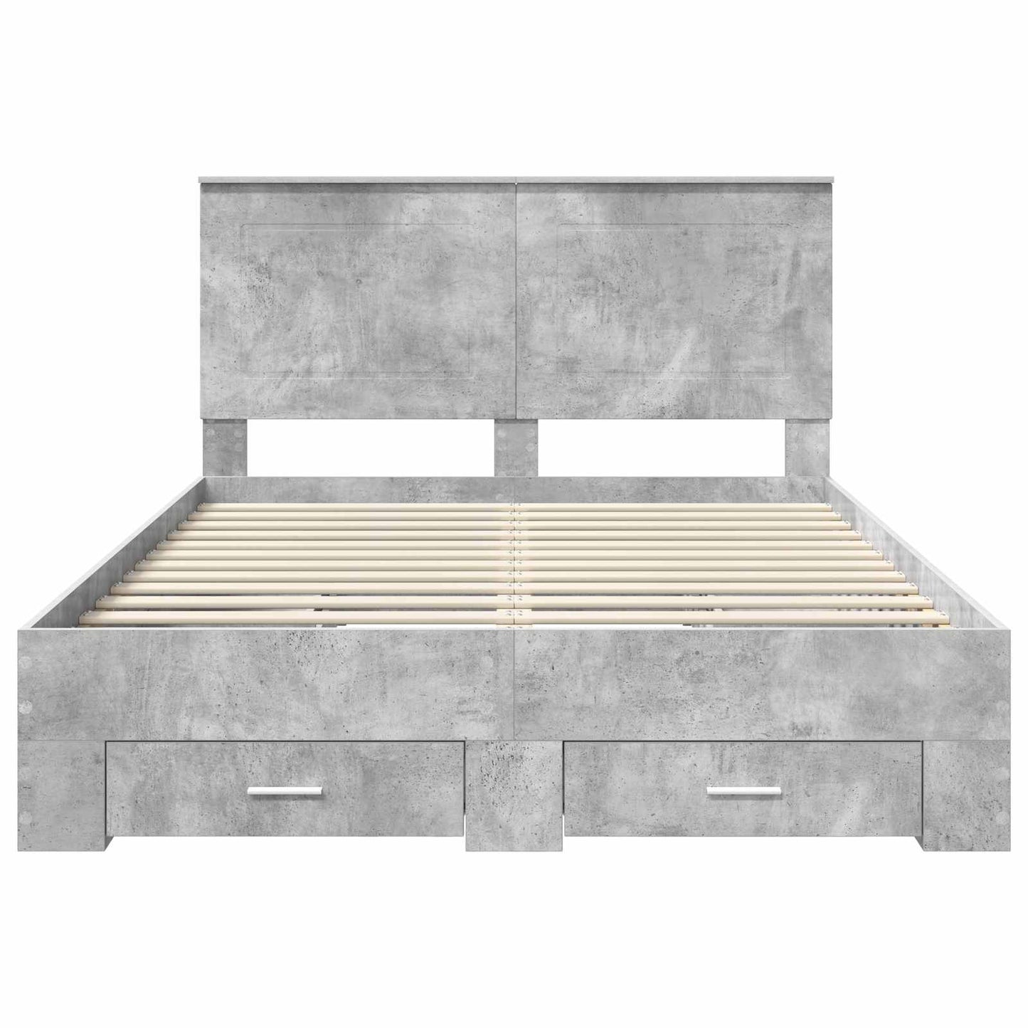 vidaXL Bed Frame Concrete Grey 160 x 200 cm Engineered Wood