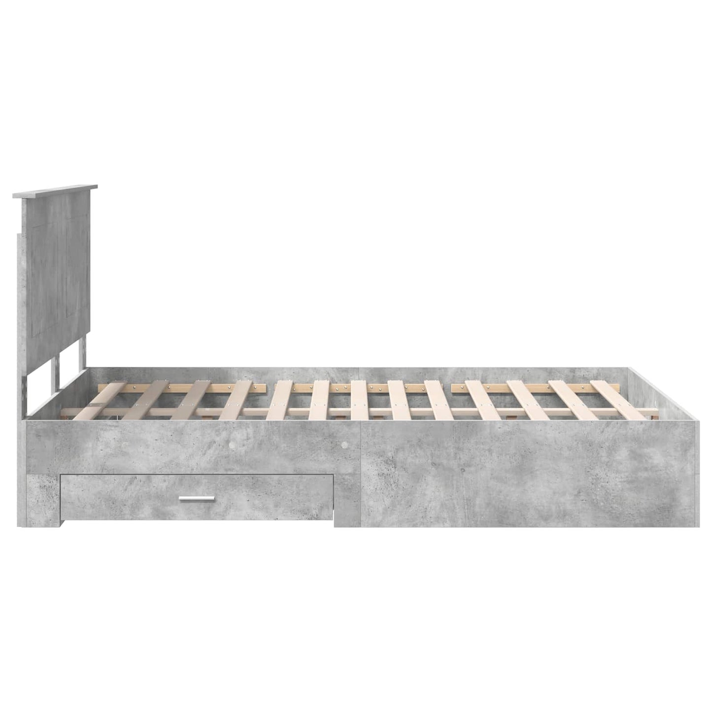 vidaXL Bed Frame Concrete Grey 160 x 200 cm Engineered Wood