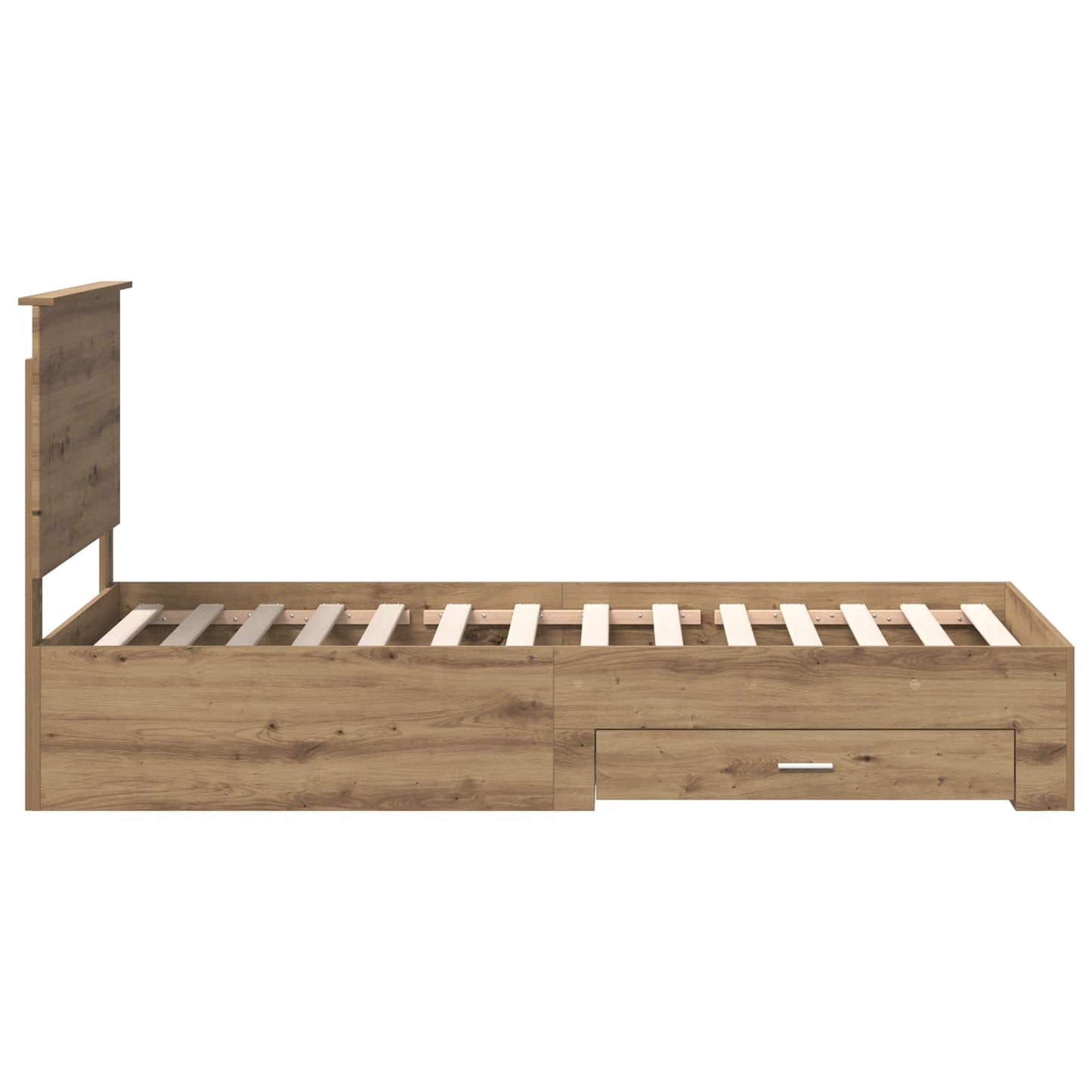 vidaXL Bed Frame with Drawer Artisan Oak 100 x 200 cm Engineered Wood