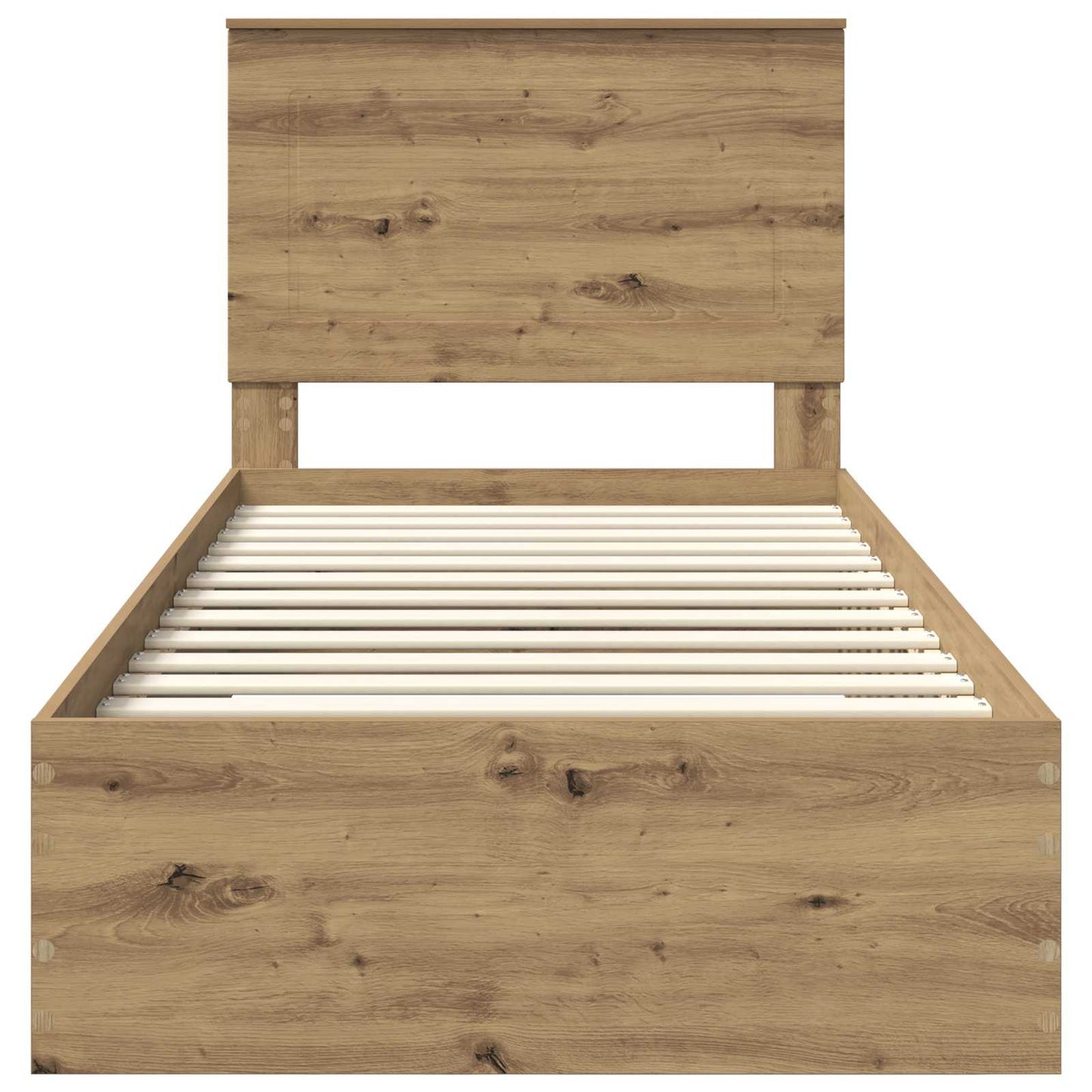 vidaXL Bed Frame with Drawer Artisan Oak 90 x 190 cm Engineered Wood