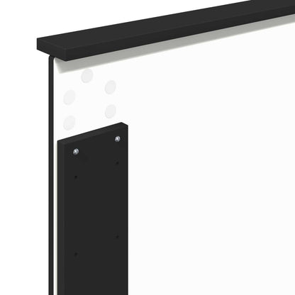vidaXL Bed Frame Black and Silver 75 x 190 cm Engineered Wood