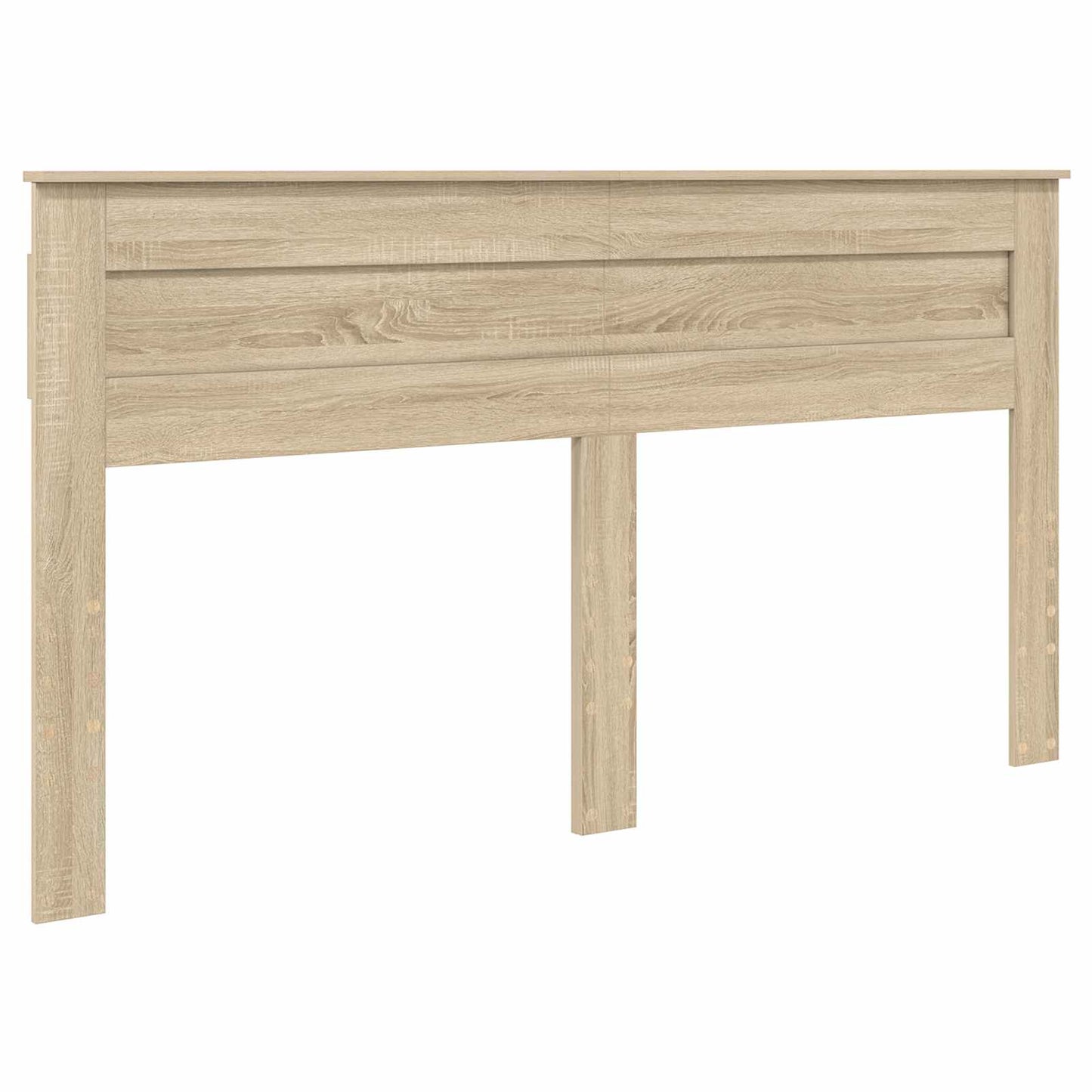 vidaXL Bed Frame with Headboard Sonoma 200 x 200 cm Solid Pine Wood