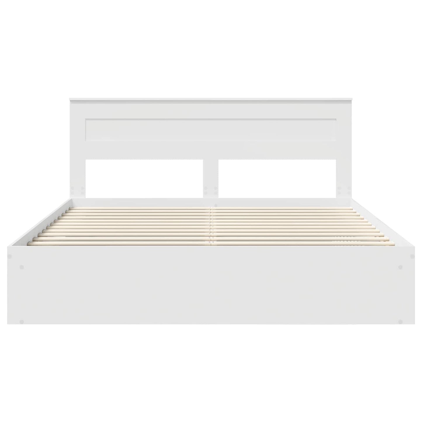 vidaXL Bed Frame with Headboard White 180 x 200 cm Solid Pine Wood