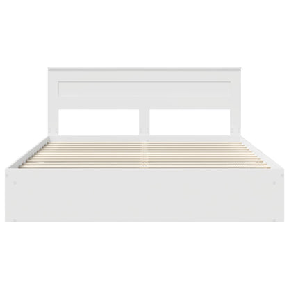 vidaXL Bed Frame with Headboard White 180 x 200 cm Solid Pine Wood