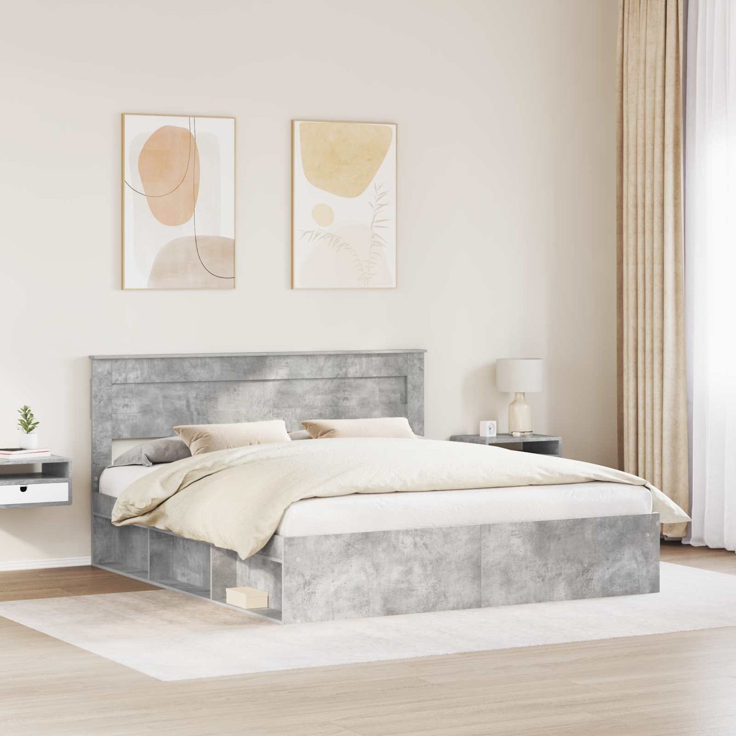vidaXL Bed Frame with Headboard Concerte 180 x 200 cm Solid Pine Wood